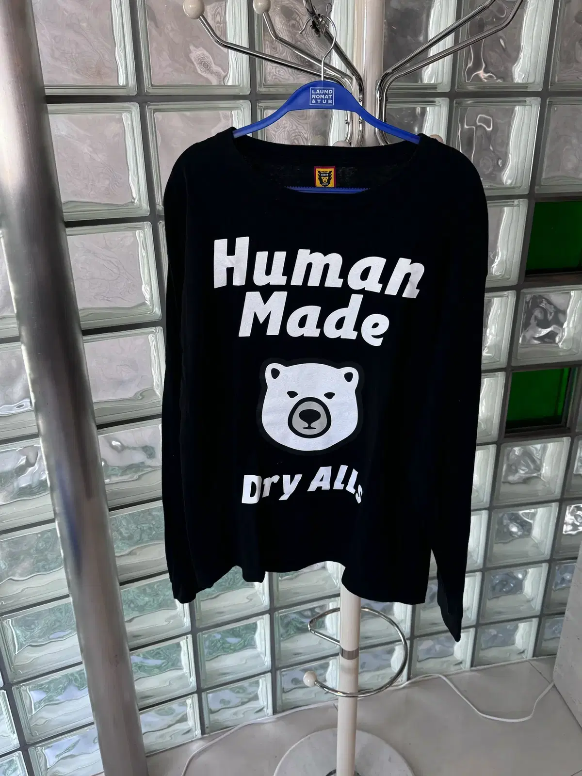 human made bear print ls tee